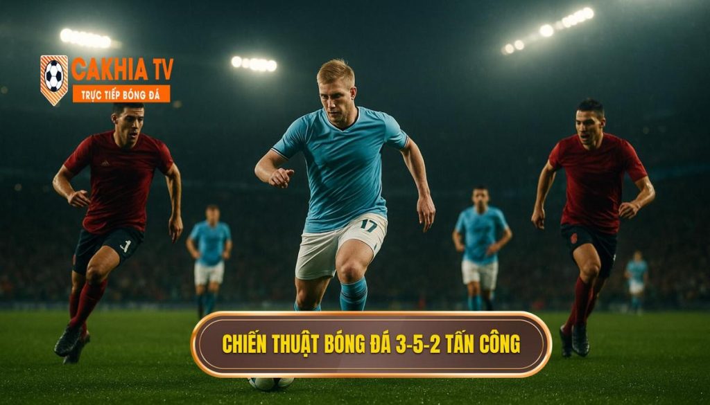 Chiến thuật bóng đá 3-5-2 tấn công